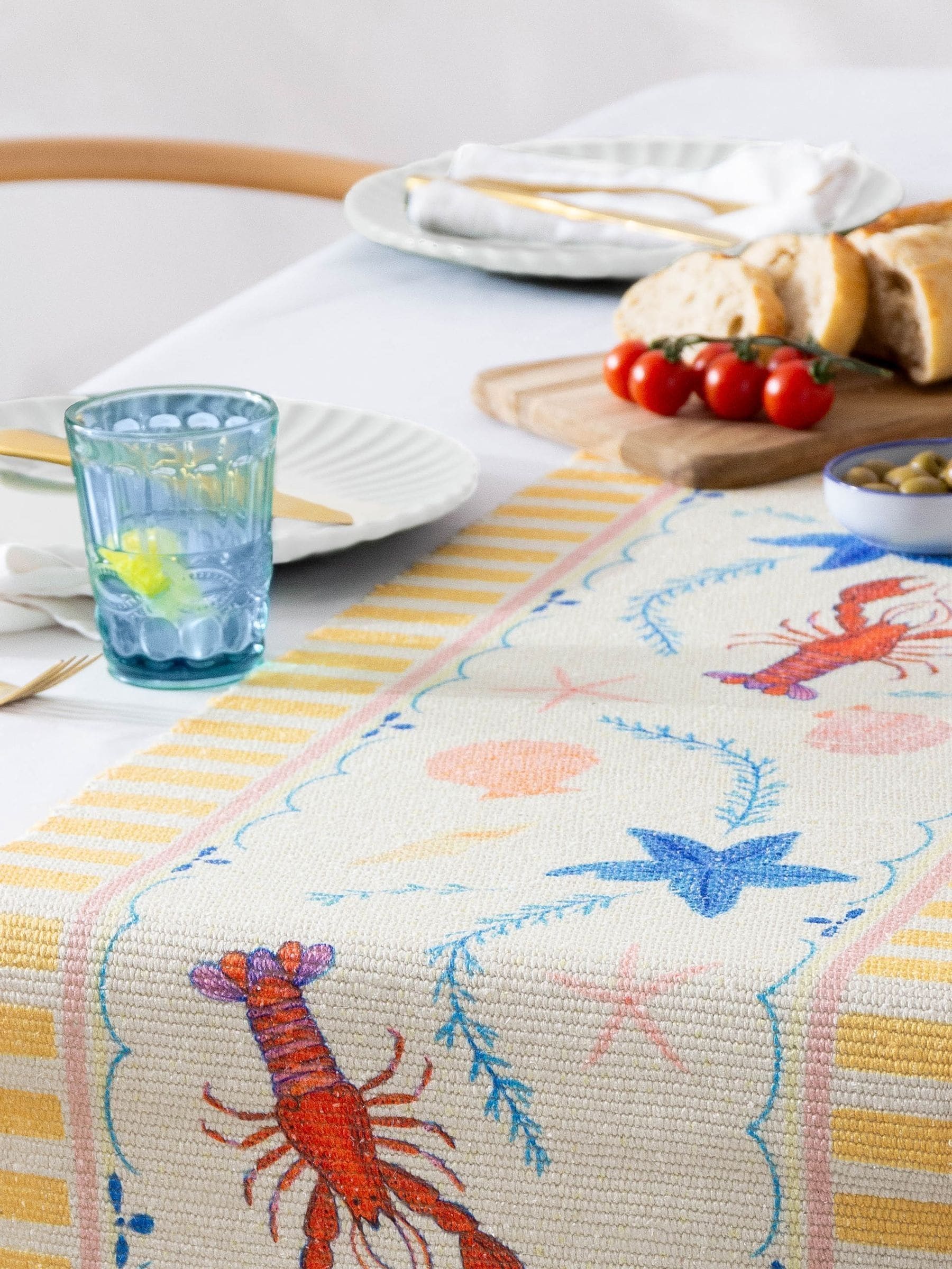 Furn multicolour brunch stripes table runner, UK version