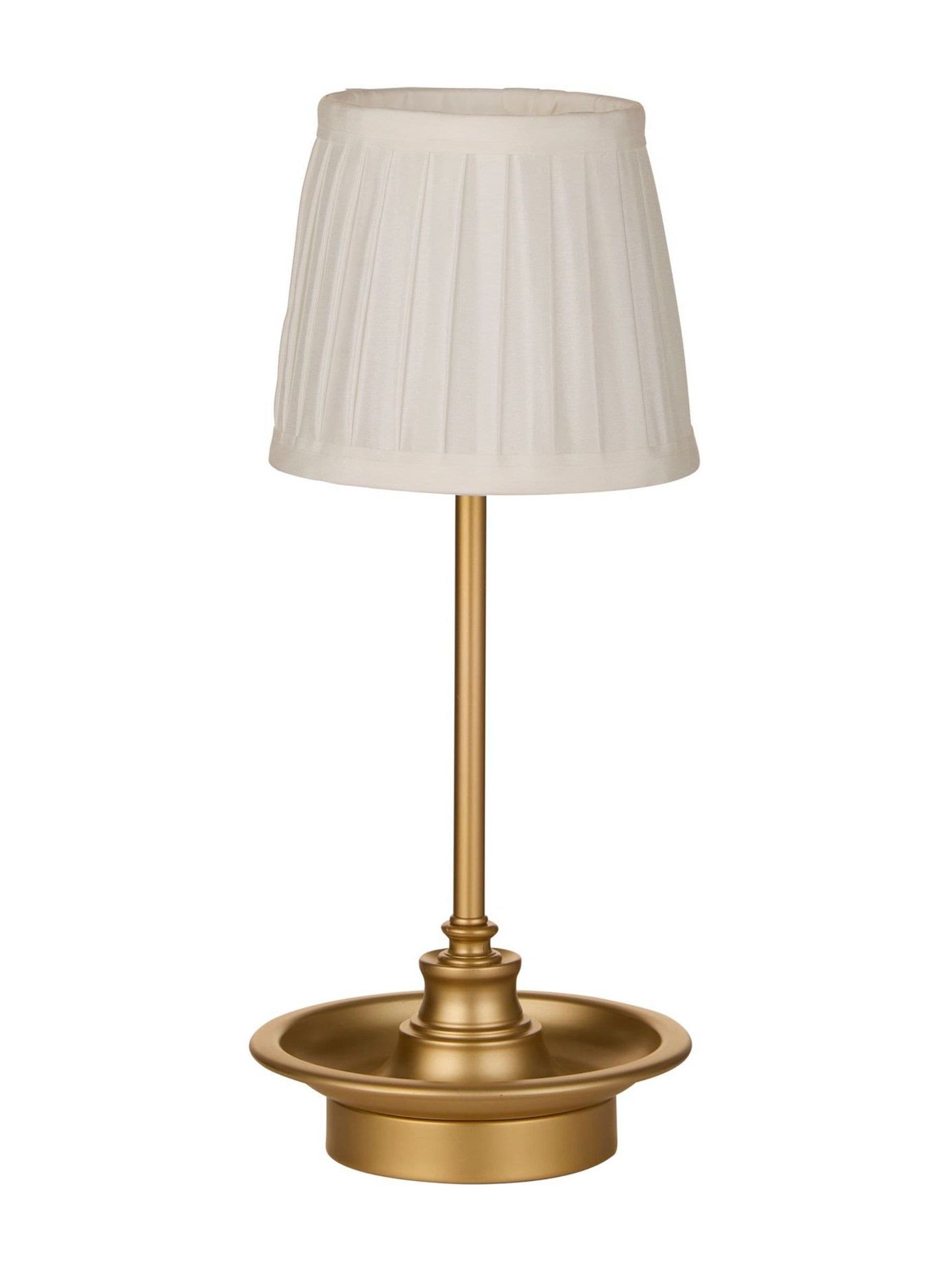 Searchlight gold rechargeable table lamp - British product