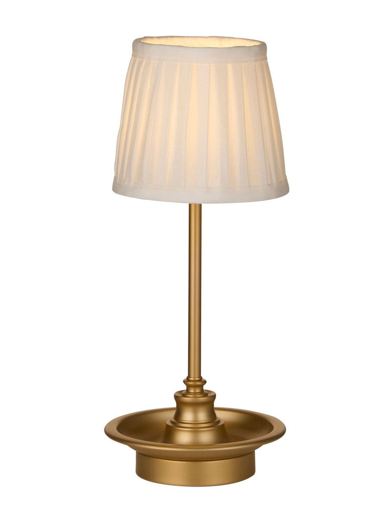 Searchlight gold rechargeable table lamp - British product