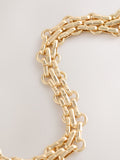 Gold tone watch chain necklace with lobster clasp - British product