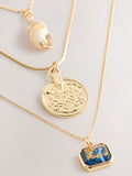 Gold Tone Pendant Heritage 4 Layer Necklace - British product