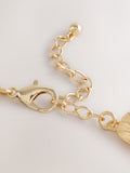 Necklace gold tone floral sparkle - British product
