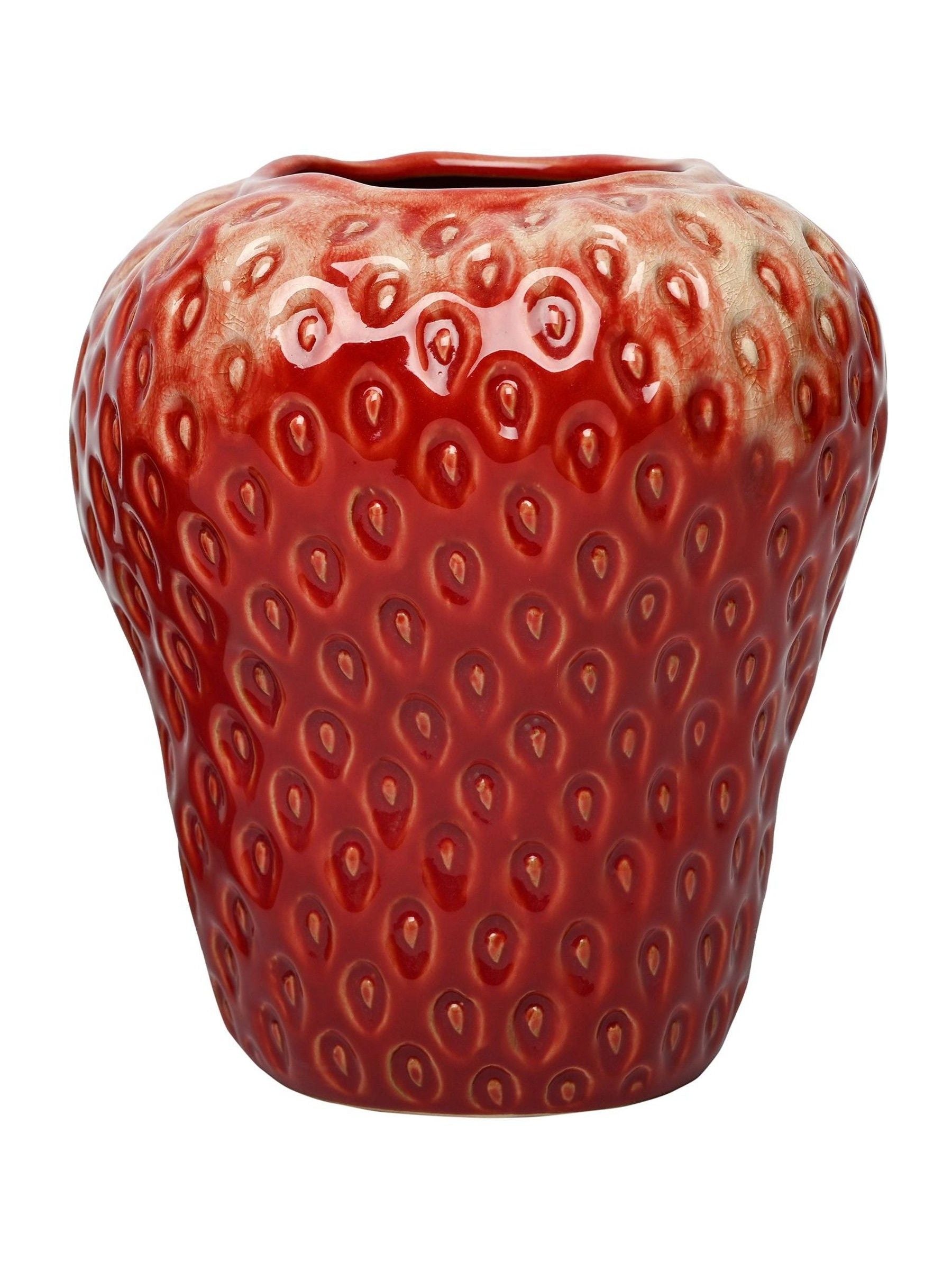 Libra Interiors red berry glaze vase large - British product