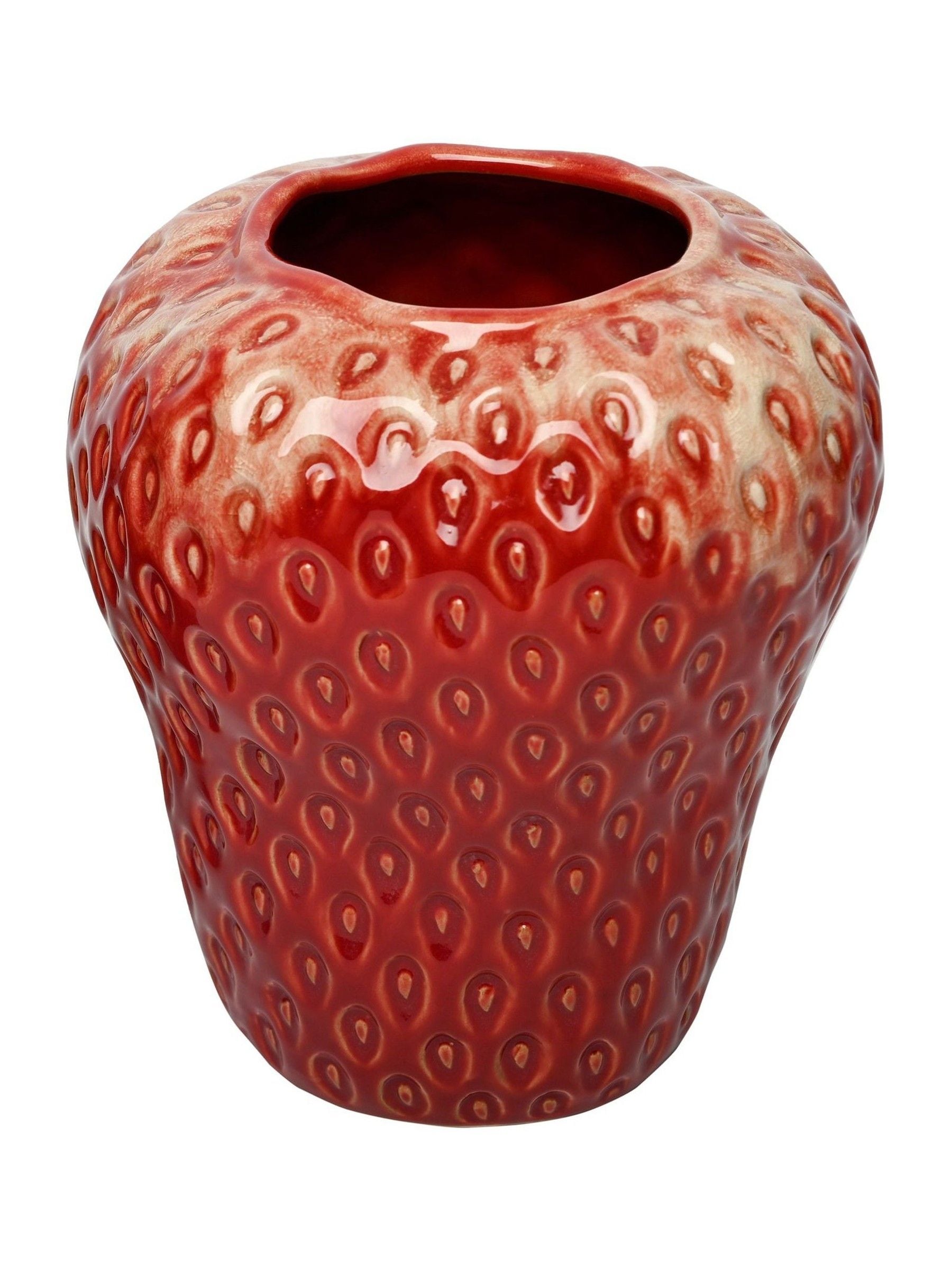 Libra Interiors red berry glaze vase large - British product