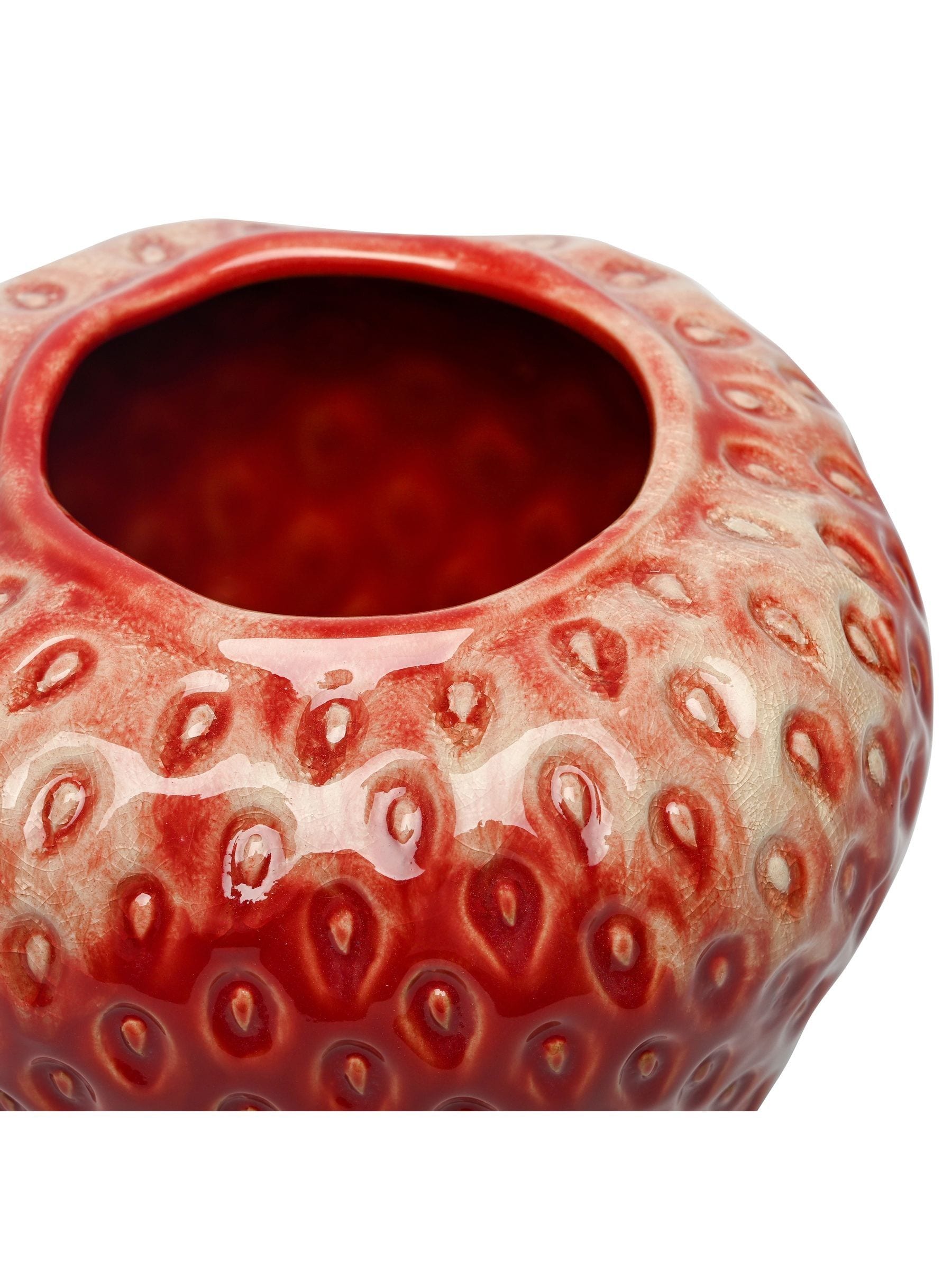 Libra Interiors red berry glaze vase large - British product