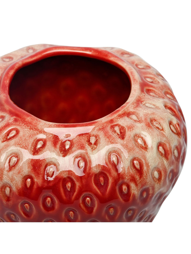 Libra Interiors red berry glaze vase large - British product
