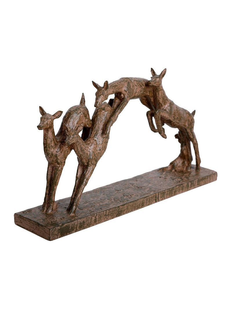 Libra Interiors leaping fawns sculpture (British brand)