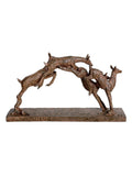 Libra Interiors leaping fawns sculpture (British brand)