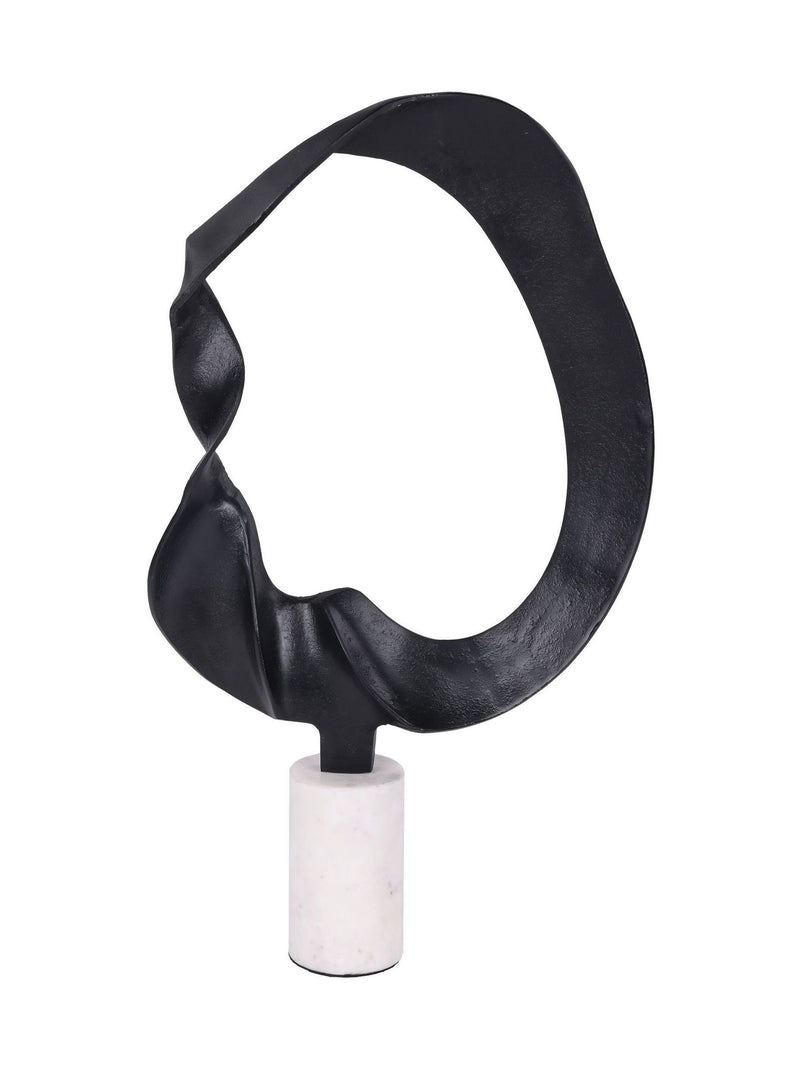 Libra Interiors white large Kentford sculpture on marble base UK version