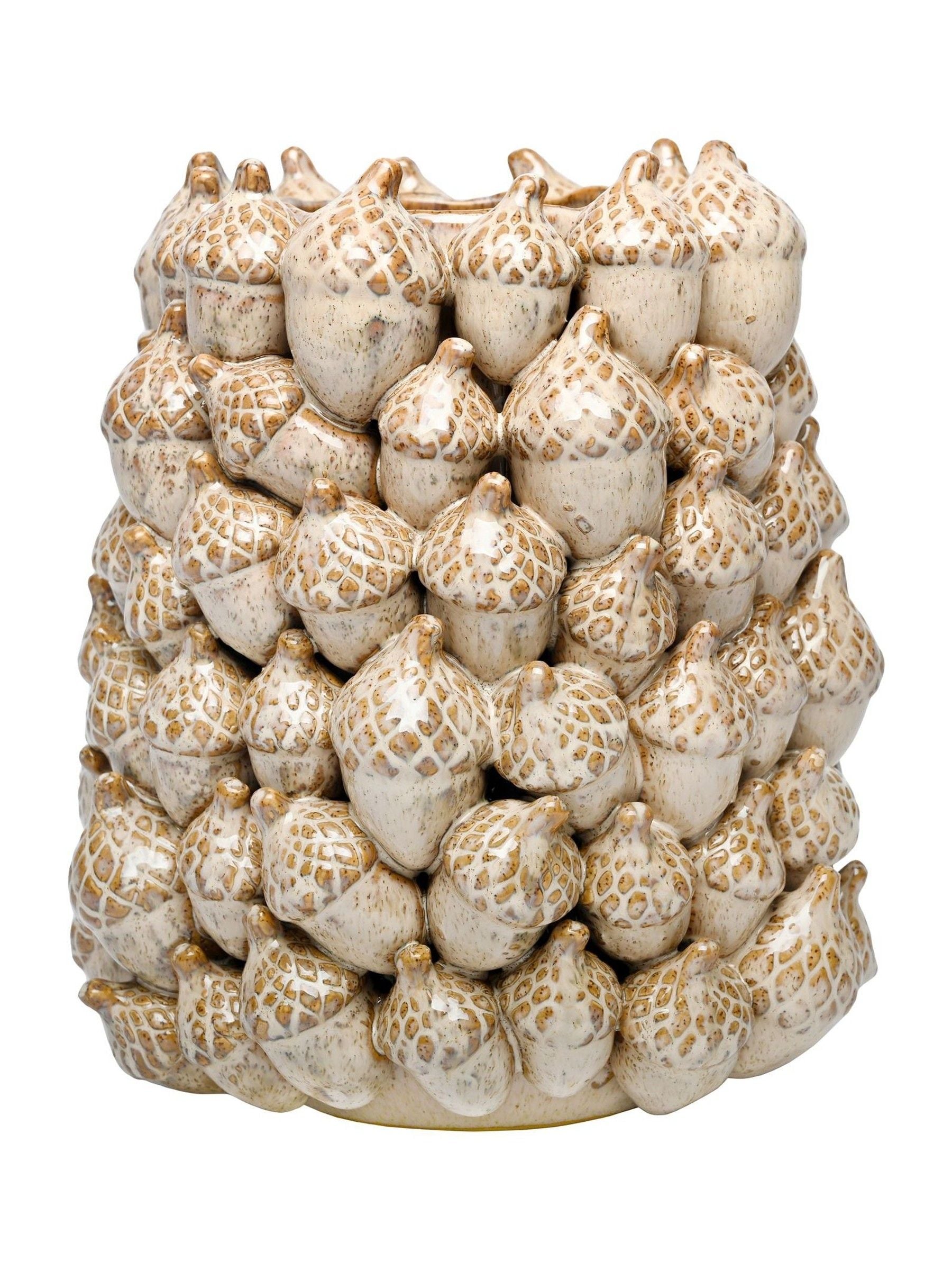 Libra Interiors cream acorn cluster vase decorative - British product