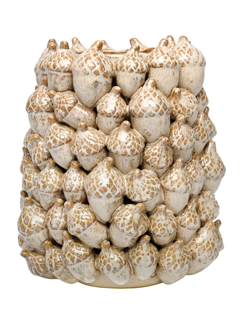 Libra Interiors cream acorn cluster vase decorative - British product