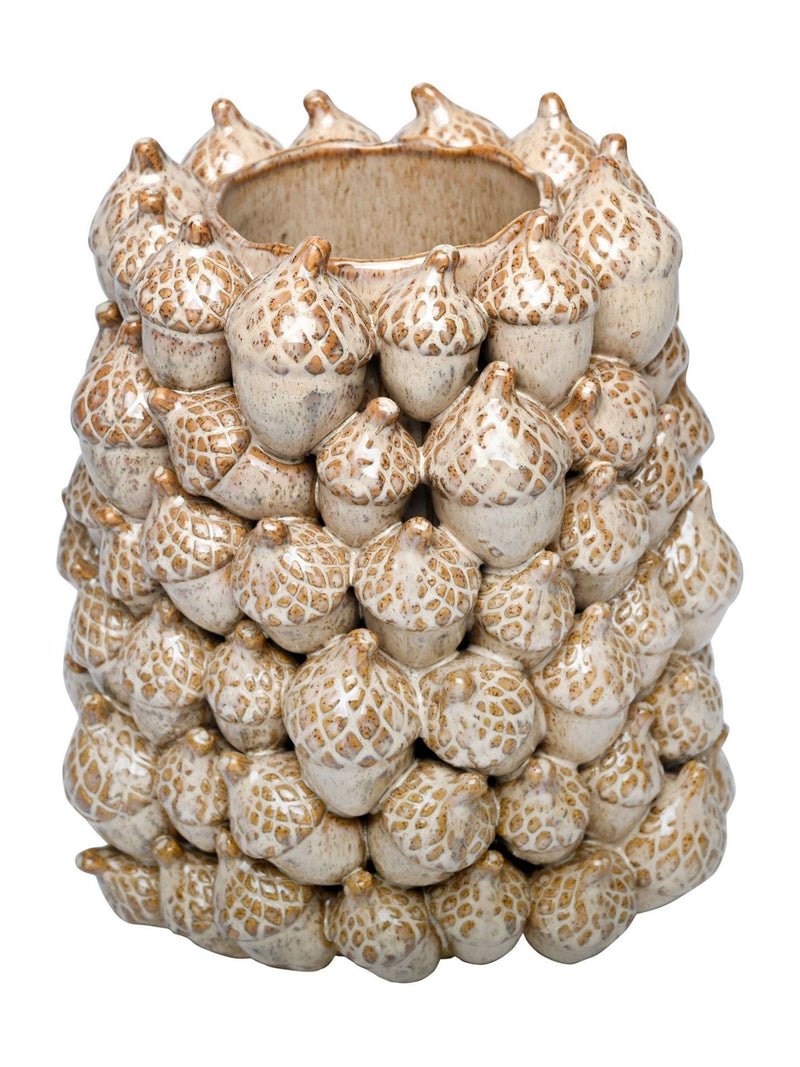 Libra Interiors cream acorn cluster vase decorative - British product