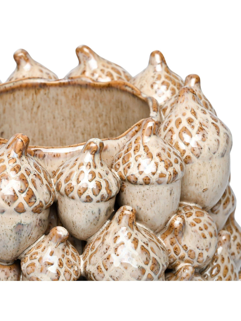 Libra Interiors cream acorn cluster vase decorative - British product