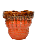 Libra Interiors orange Ibiza reactive glaze large planter, UK version