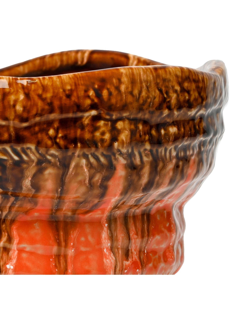 Libra Interiors orange Ibiza reactive glaze large planter, UK version
