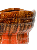 Libra Interiors orange Ibiza reactive glaze large planter, UK version