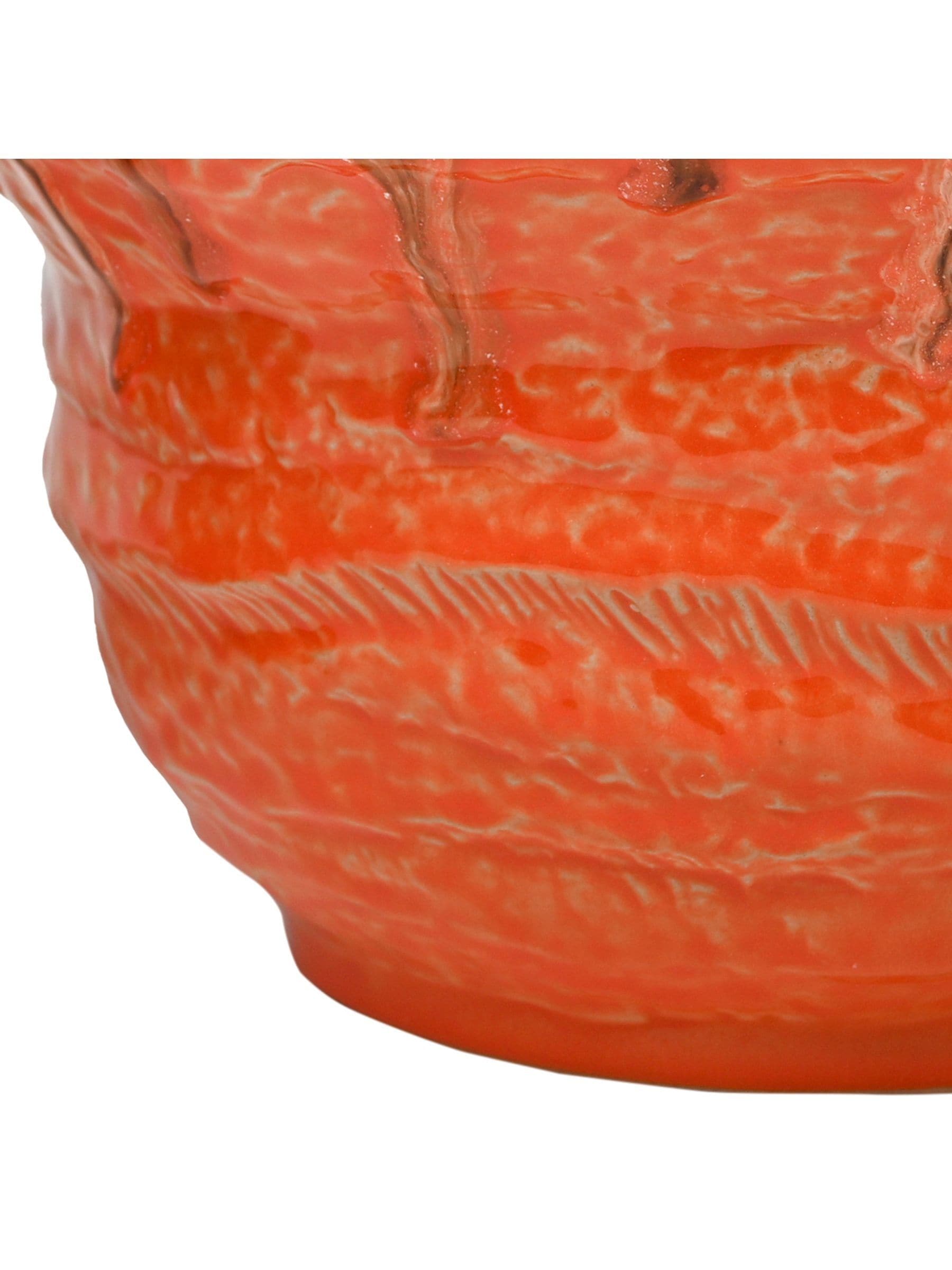 Libra Interiors orange Ibiza reactive glaze large planter, UK version