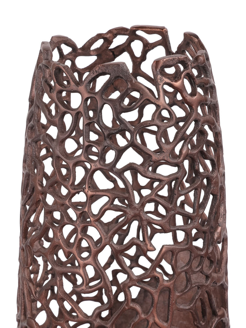 Libra Interiors Apo Coral raw bronze large vase, UK version