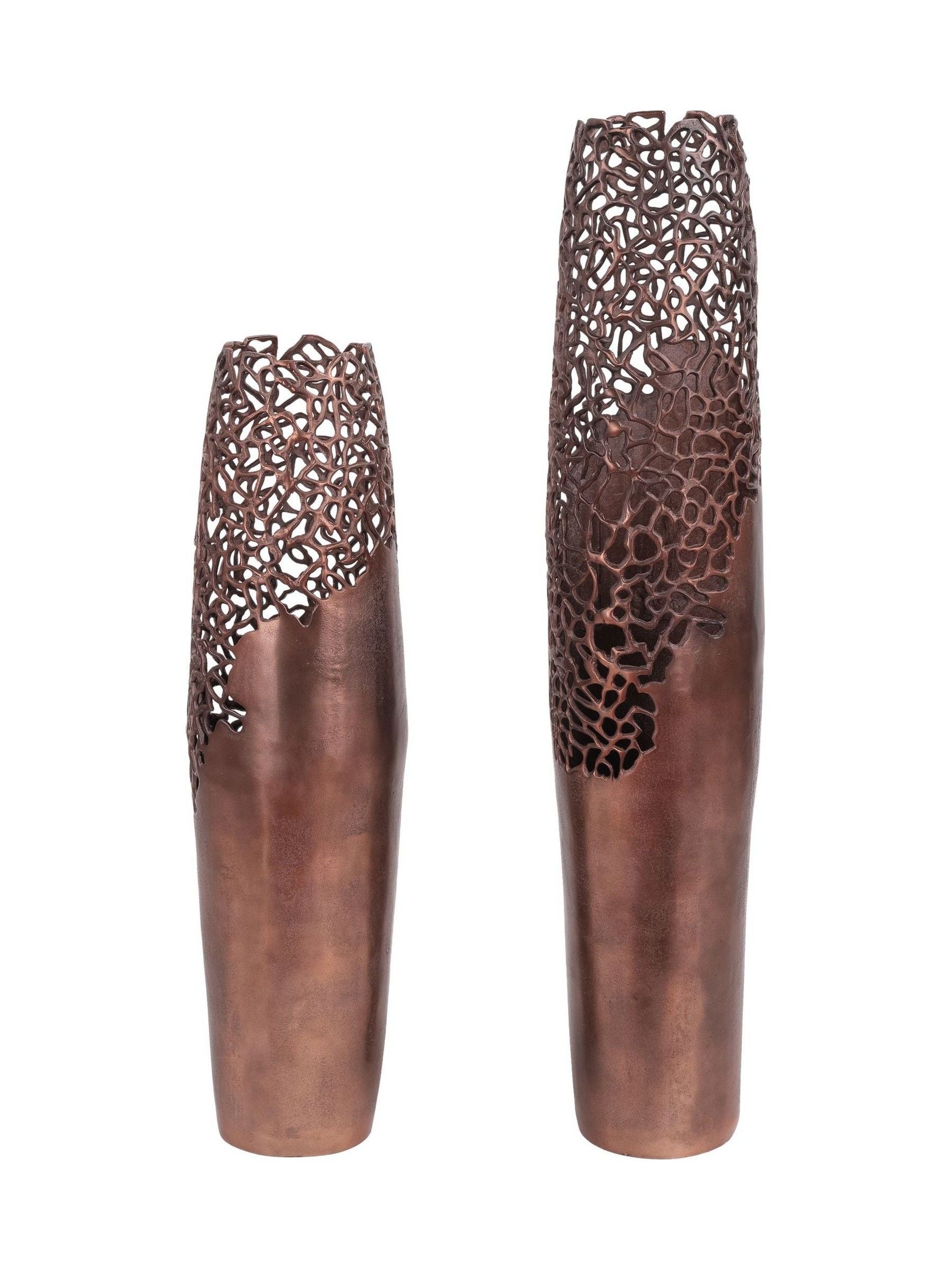 Libra Interiors Apo Coral raw bronze large vase, UK version