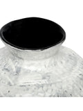 Libra Interiors white medium Lunel glazed vase (British brand)