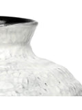 Libra Interiors white medium Lunel glazed vase (British brand)