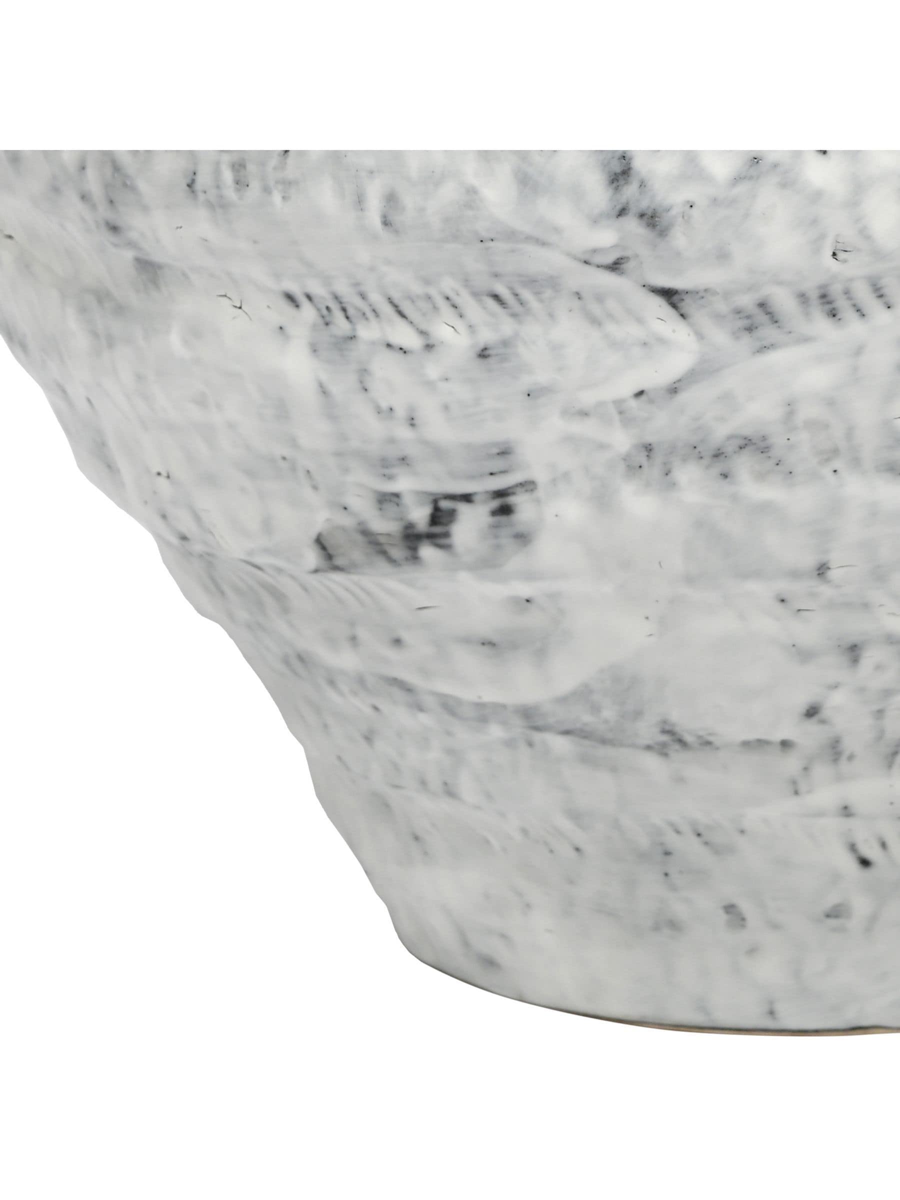 Libra Interiors white medium Lunel glazed vase (British brand)