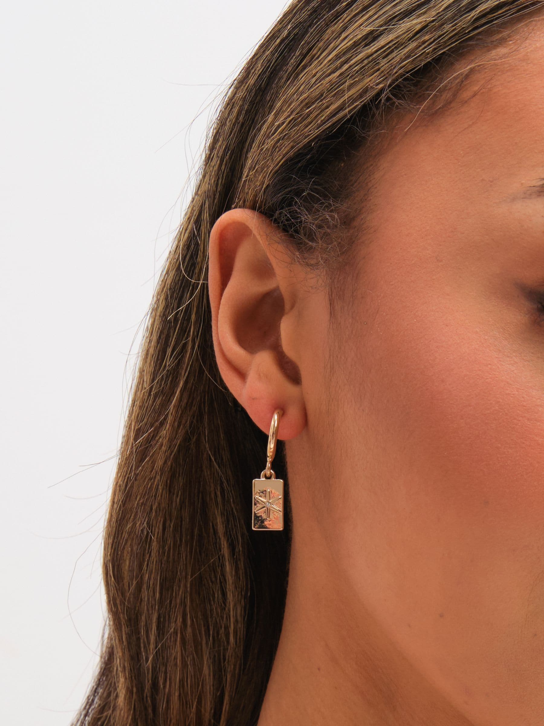 Mood gold tone heart charm earrings pack of 3, UK version