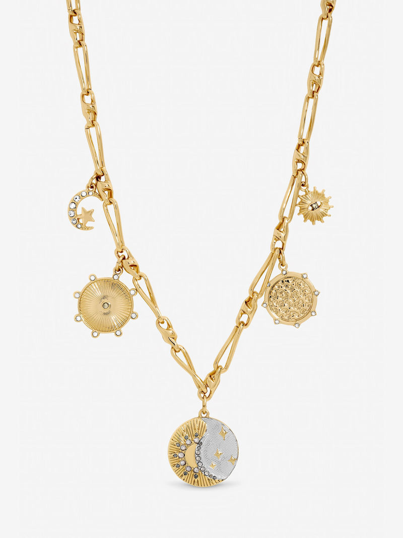 Mood celestial charm two-tone necklace - British product