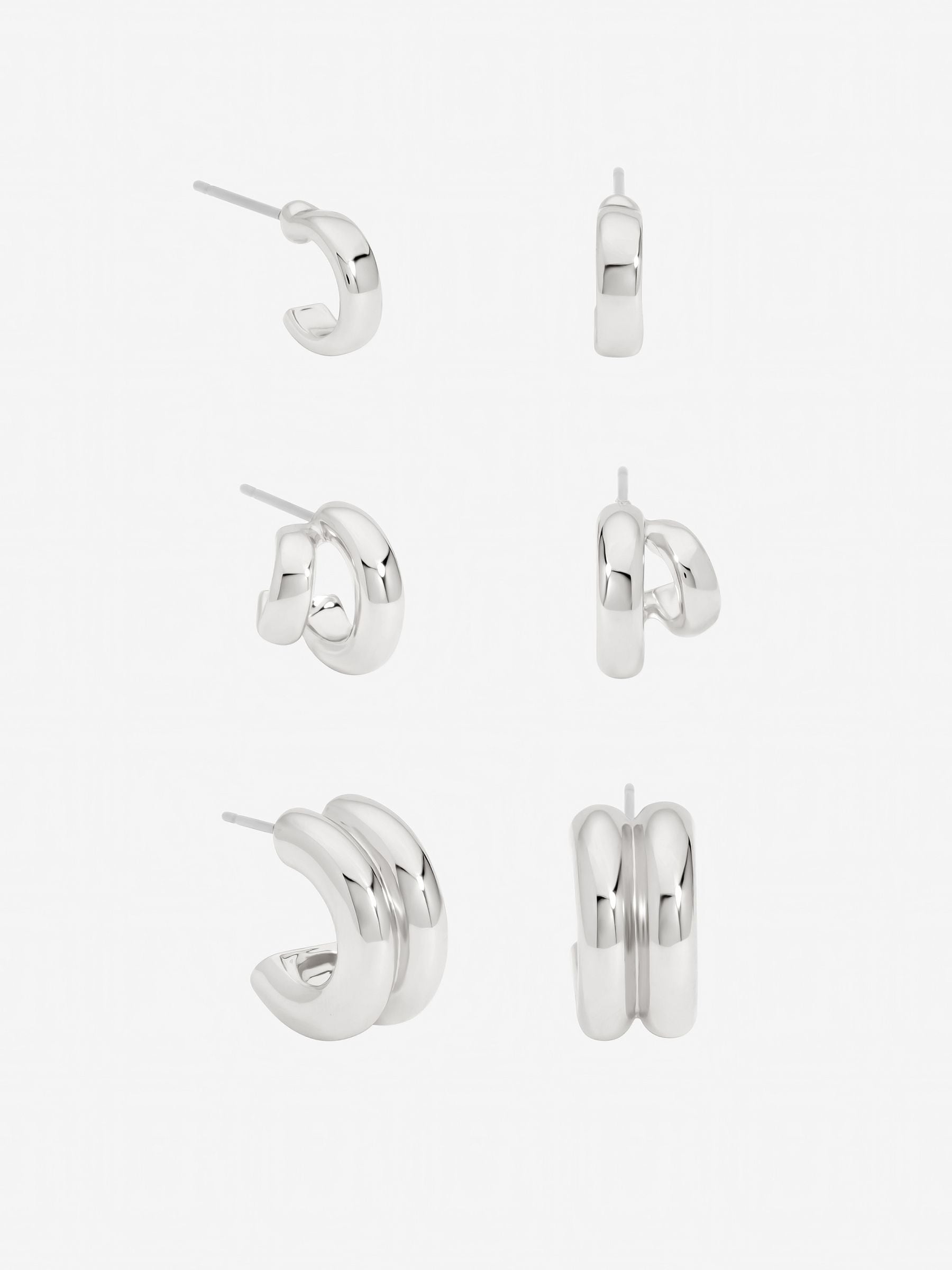 Mood gold tone hoop earrings 3 pack, imported from the UK