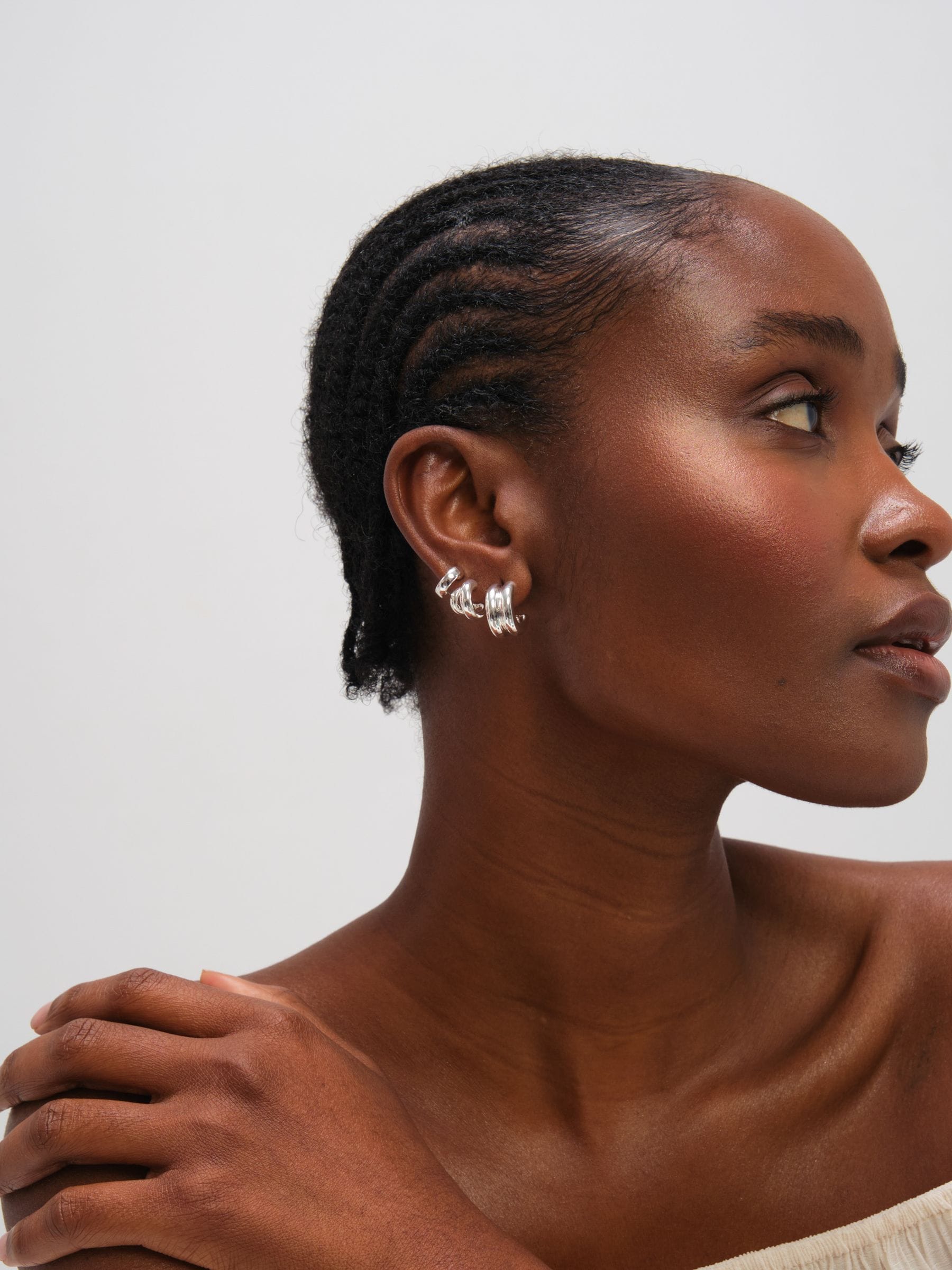 Mood gold tone hoop earrings 3 pack, imported from the UK