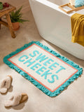 Furn Aqua Sweet Cheeks cotton frill bath mat 50x80cm, UK version
