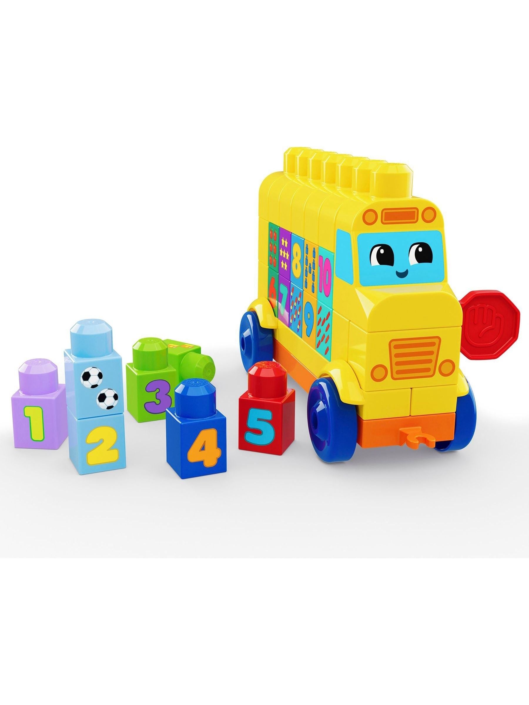 Mega Bloks Build & Count Bus toddler toy 45 pieces, imported from the UK