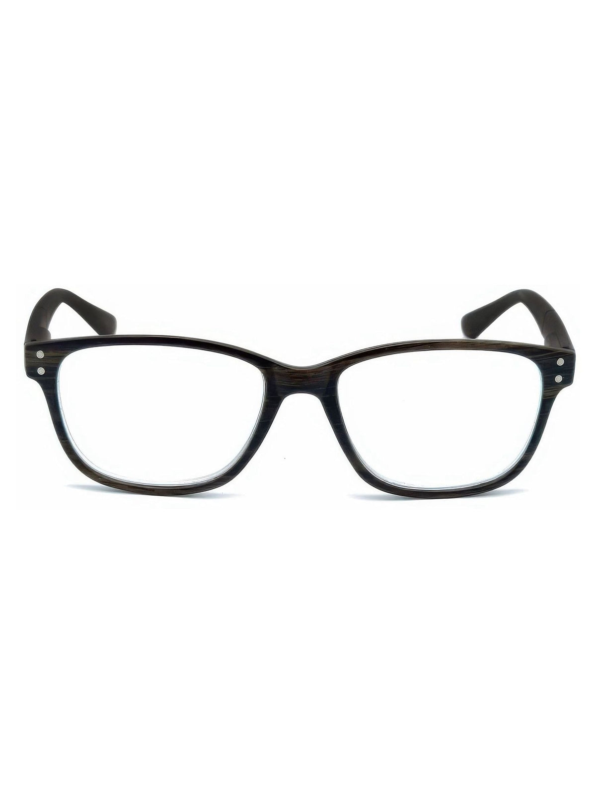 Storm Brown Wood Effect D Frame reading glasses, imported from the UK