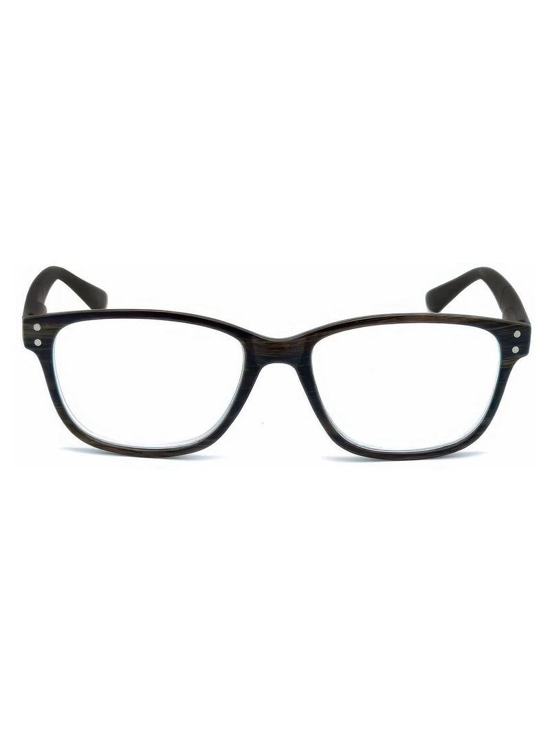 Storm Brown Wood Effect D Frame reading glasses, imported from the UK