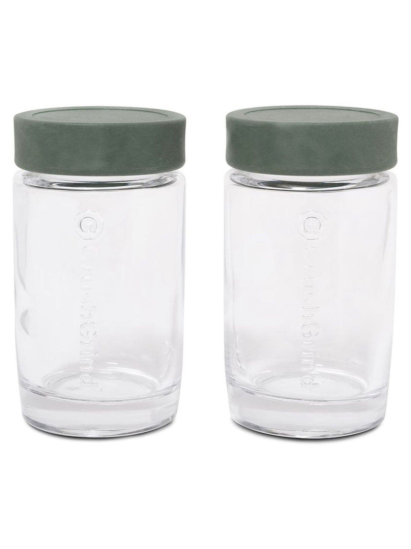 Crush Grind green Vaasa spice jars 10cm, imported from the UK