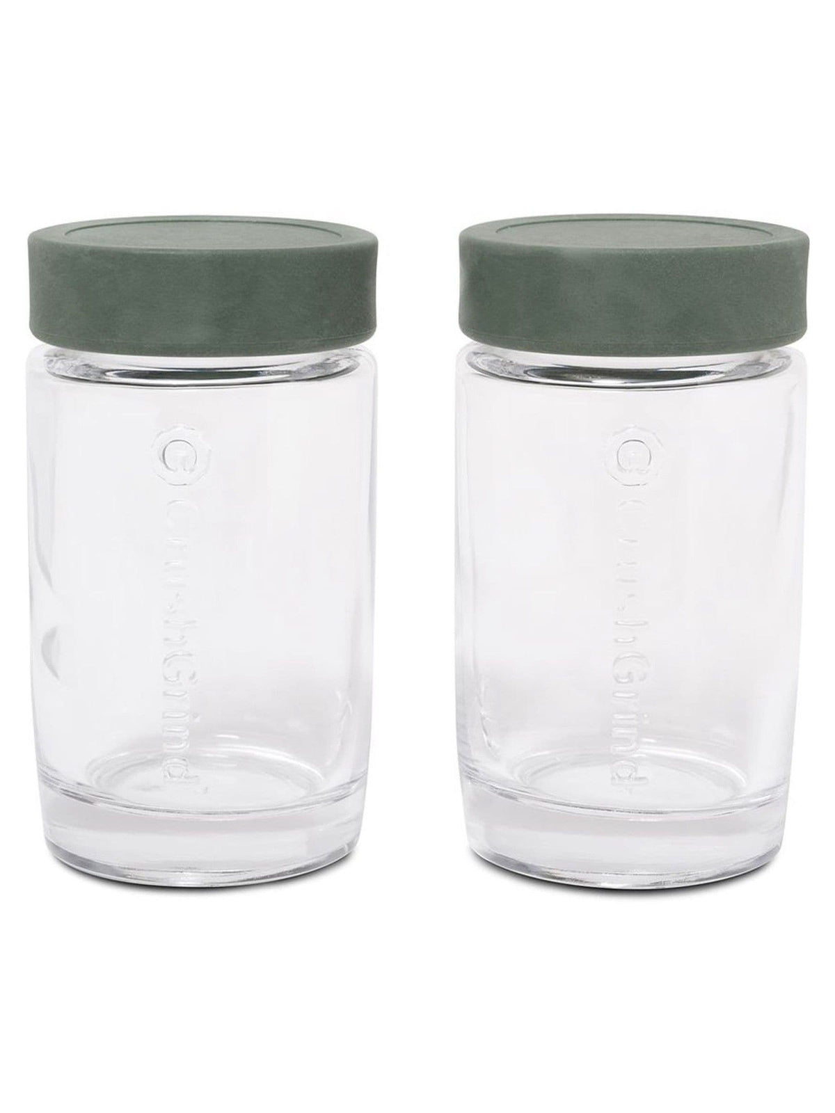 Crush Grind green Vaasa spice jars 10cm, imported from the UK