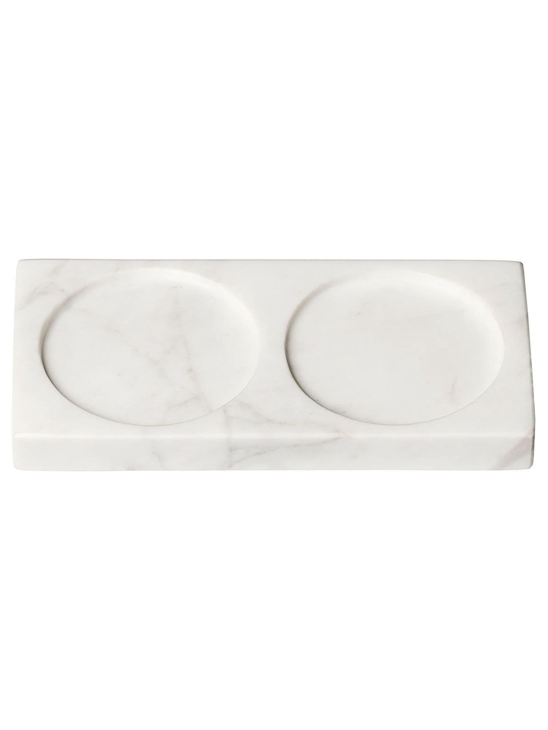 Crush Grind white marble tabletopper display tray (British brand)