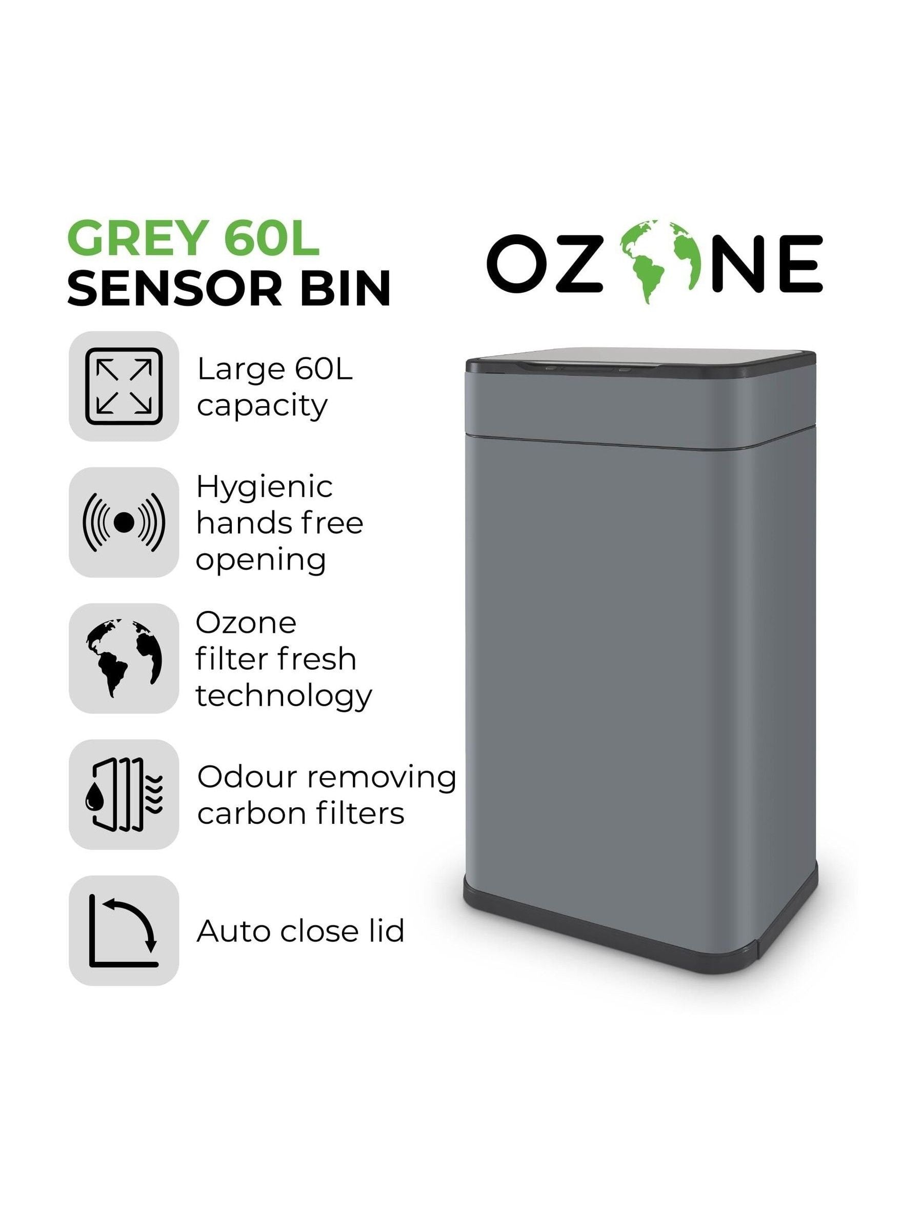 Tower grey ozone 60L sensor stainless steel bin (British brand)