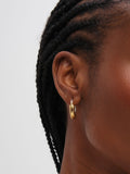 Inicio two-tone textured twist hoop earrings 20.6mm (British brand)