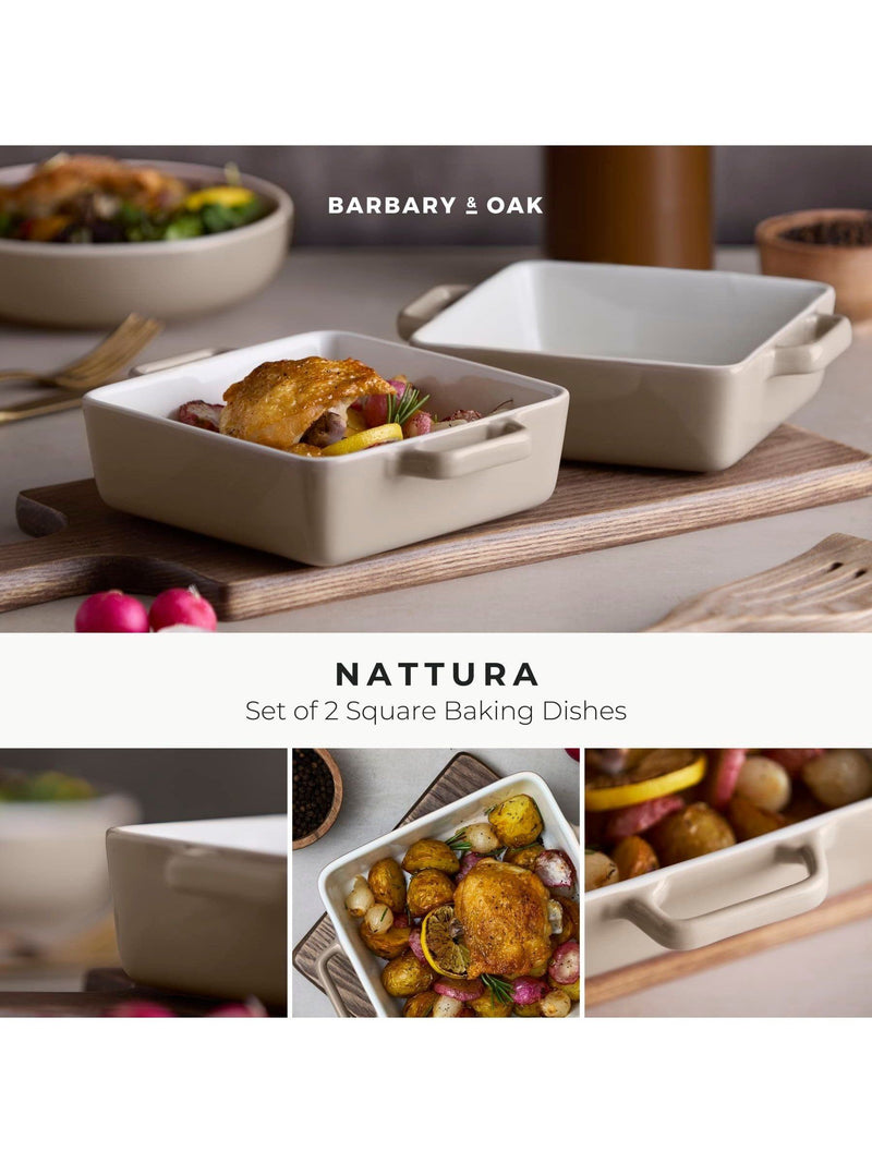 Barbary and Oak square baking dishes set of 2 20.5cm (British brand)