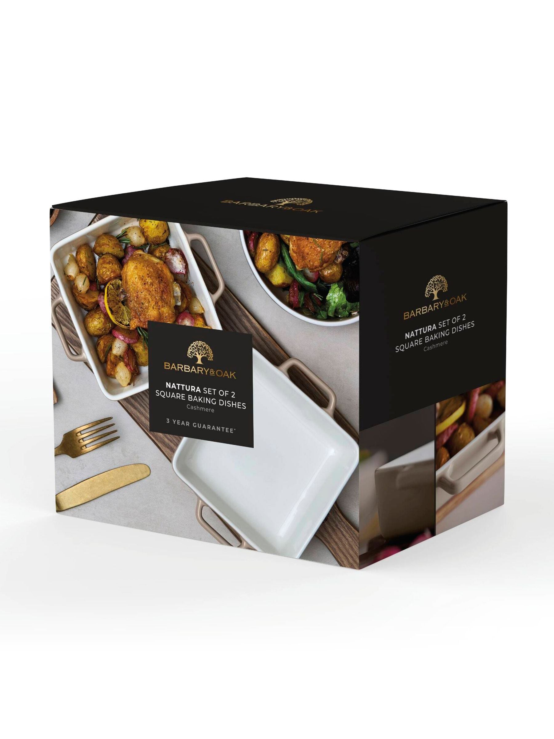 Barbary and Oak square baking dishes set of 2 20.5cm (British brand)