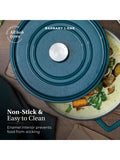 Barbary and Oak teal cast iron casserole 2.2L, imported from the UK