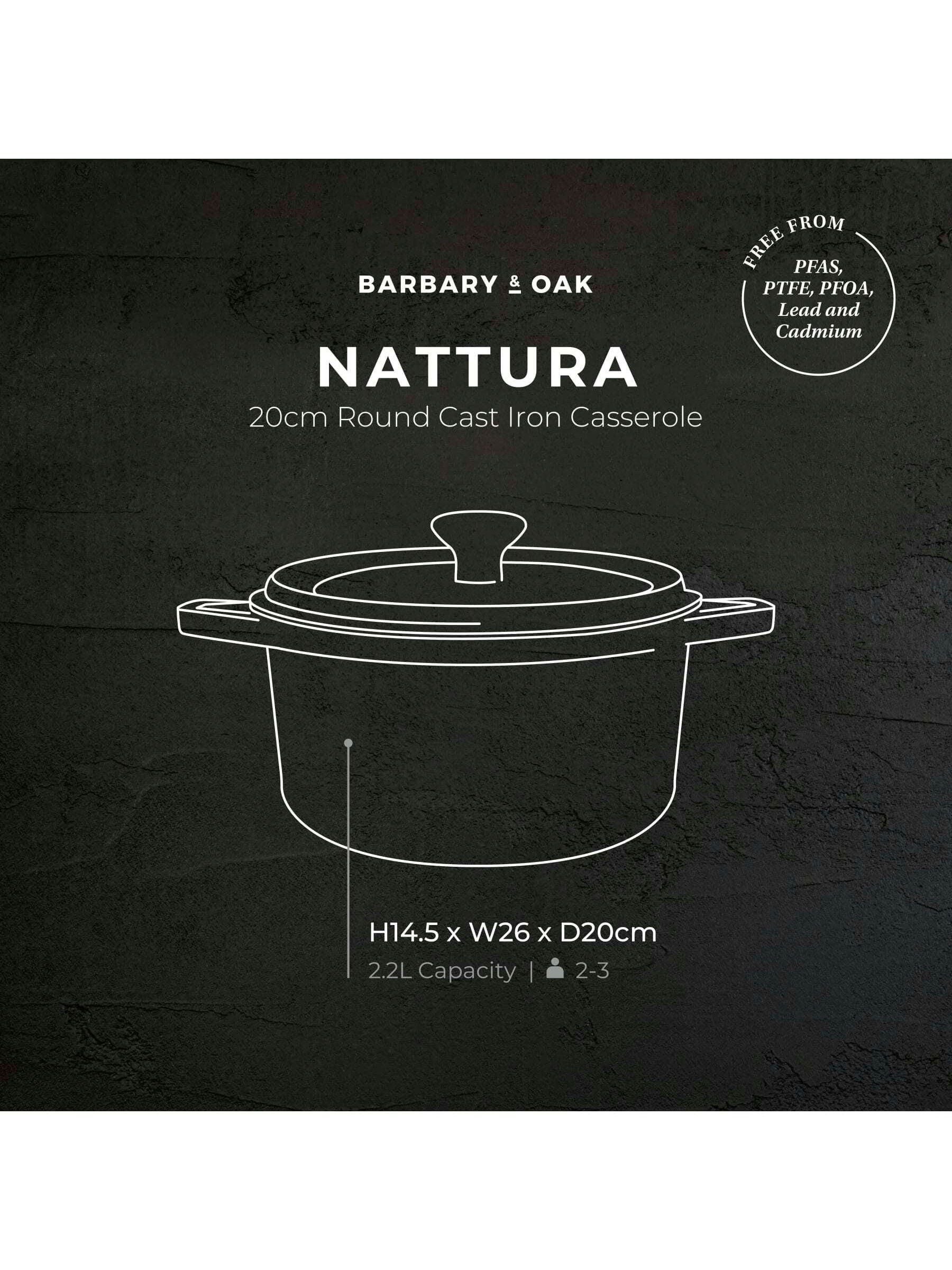 Barbary and Oak teal cast iron casserole 2.2L, imported from the UK