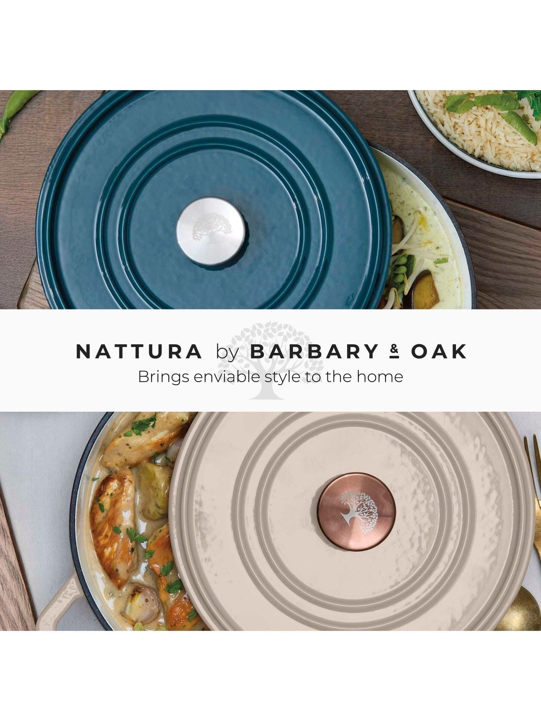 Barbary and Oak teal cast iron casserole 2.2L, imported from the UK