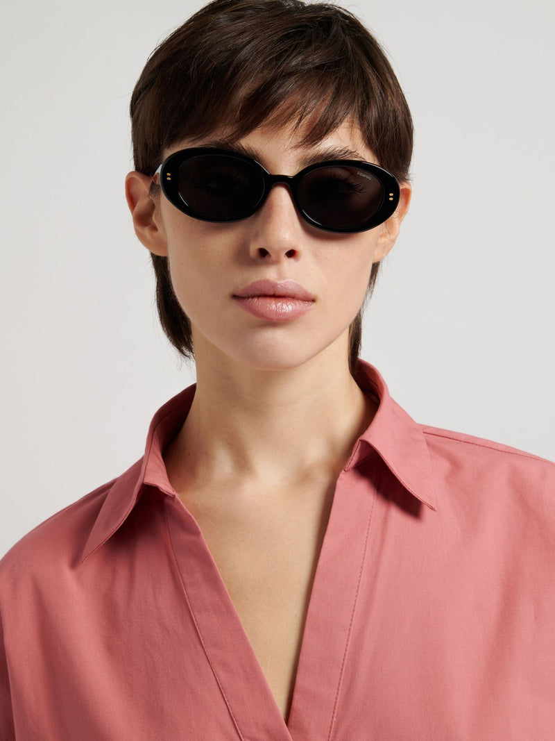 Polaroid sunglasses black oval - British product