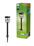 Philips black LED solar spike light (British brand)