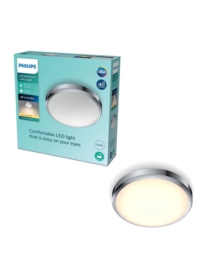 Philips Chrome LED Doris ceiling light 17W, imported from the UK