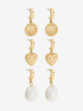 Mood charm pearl earrings pack of 3 - British product