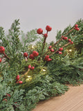 Lights4fun pre lit Christmas garland 1.5m, imported from the UK