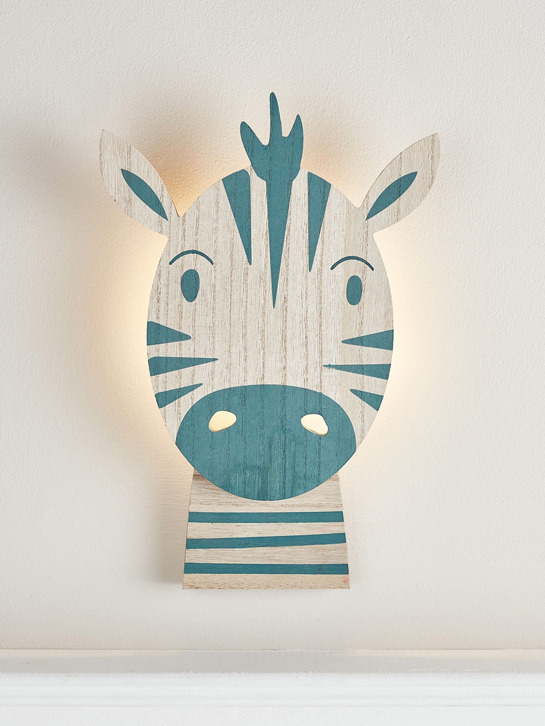 Lights4fun Multi Zebra wall light 30cm, imported from the UK